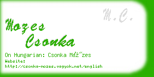 mozes csonka business card